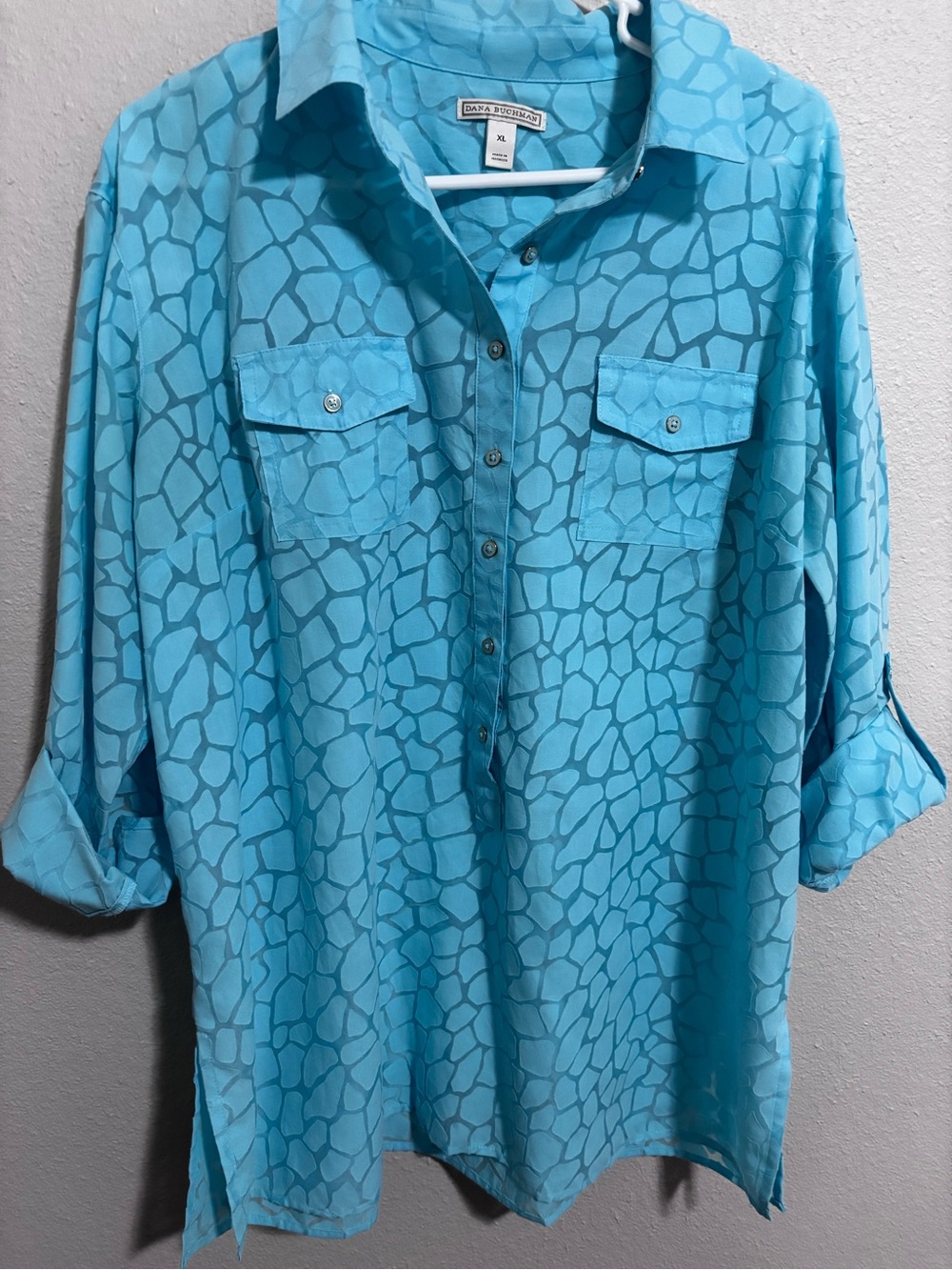 Dana Buchman women’s burnout button up blouse